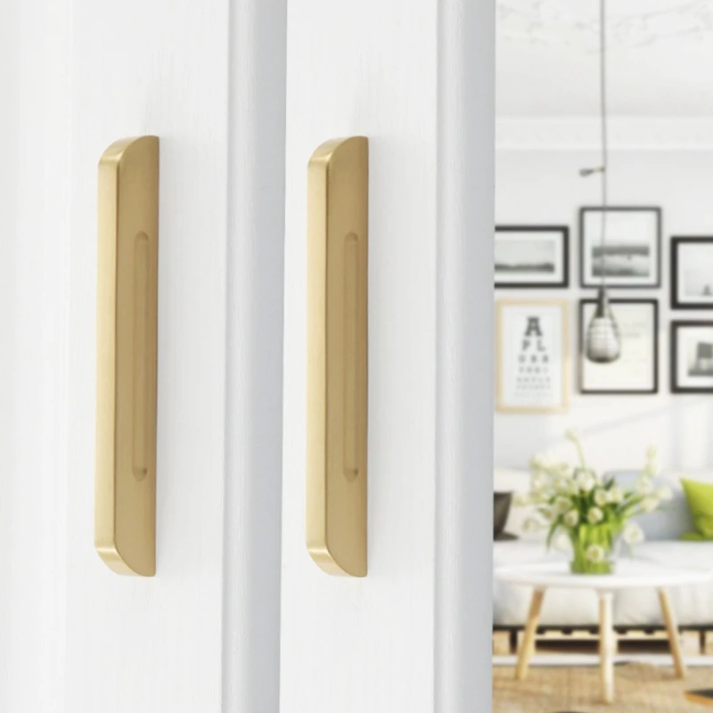 

Латунные ручки для мебели Золотые ручки и ручки для ящиков Ultimate Simplicity Ручки для гардероба и шкафов