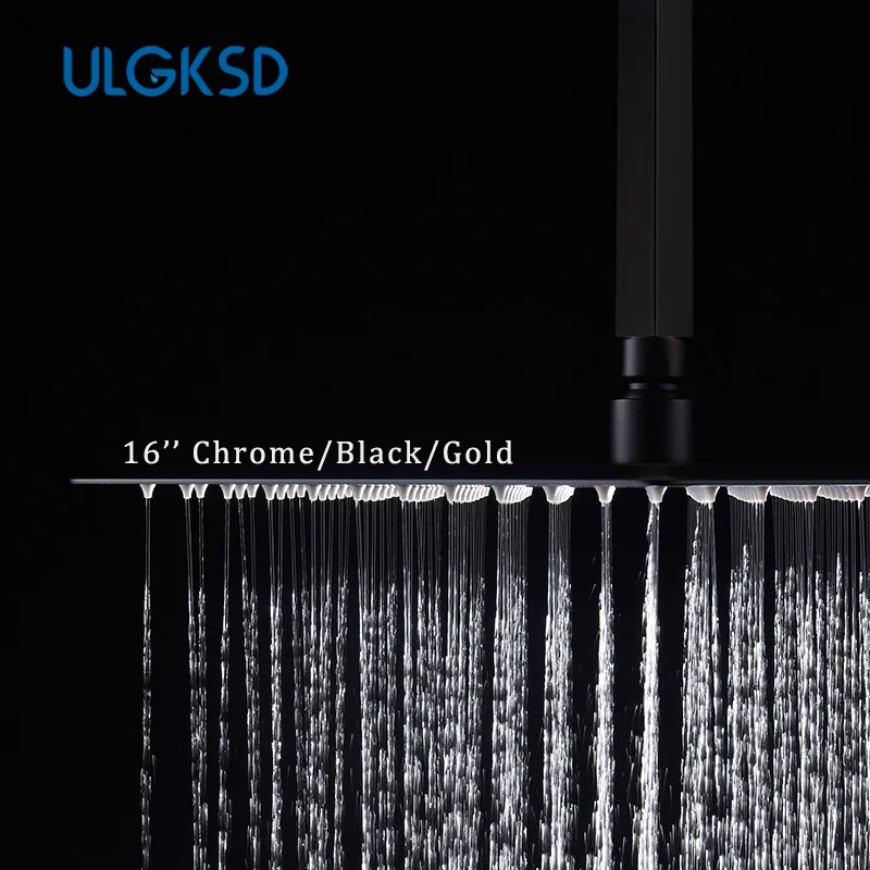 

ULGKSD насадка для душа 8/10/12 дюймов ультратонкая насадка для душа с дождевой насадкой из нержавеющей стали черный/хромированный никель аксессуары для смесителей для ванной комнаты