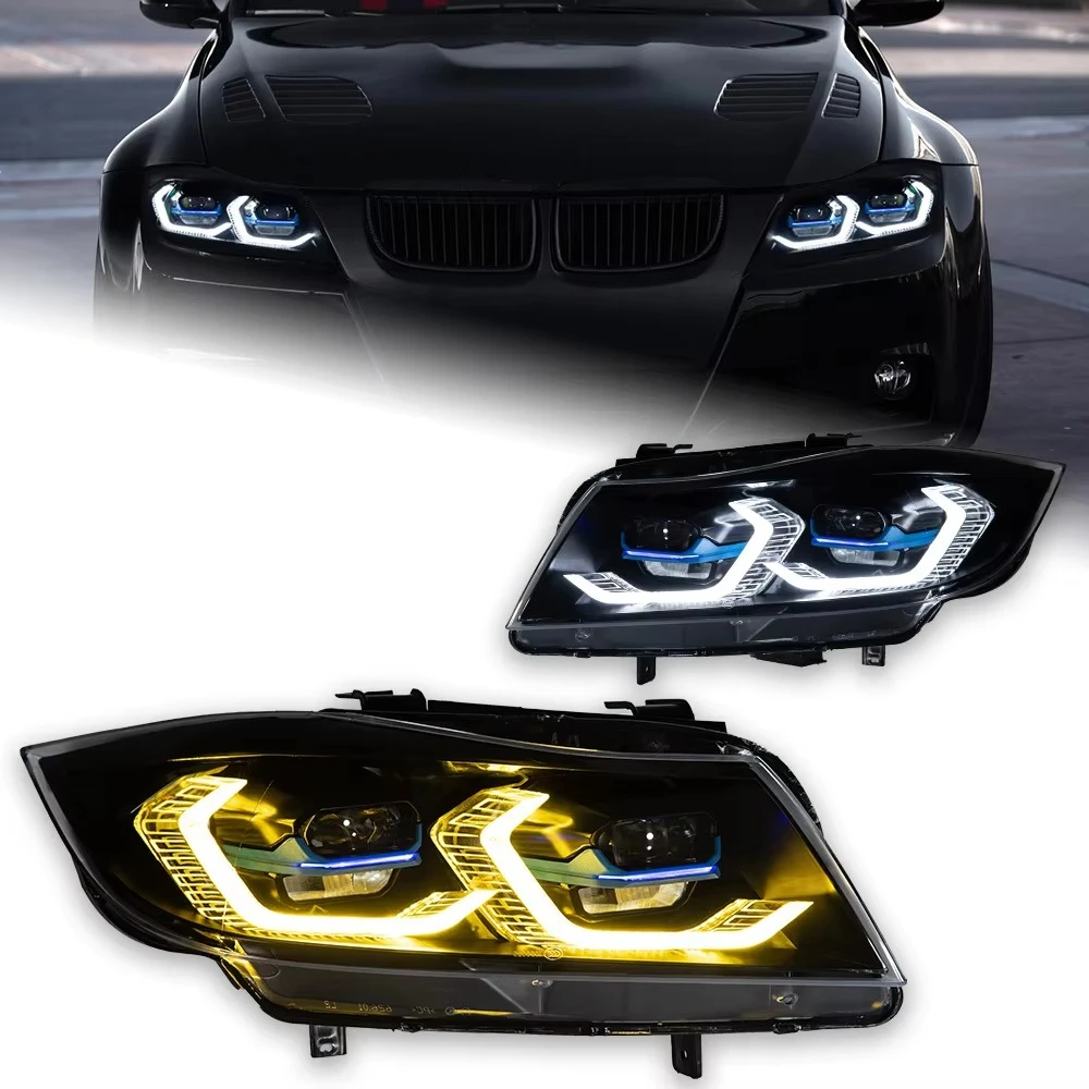 Auto Accessories Laser Head Lights for BMW 3 Series E90 2005-2012 Laser Headlight White&Yellow Changeable Drls 320i 330i