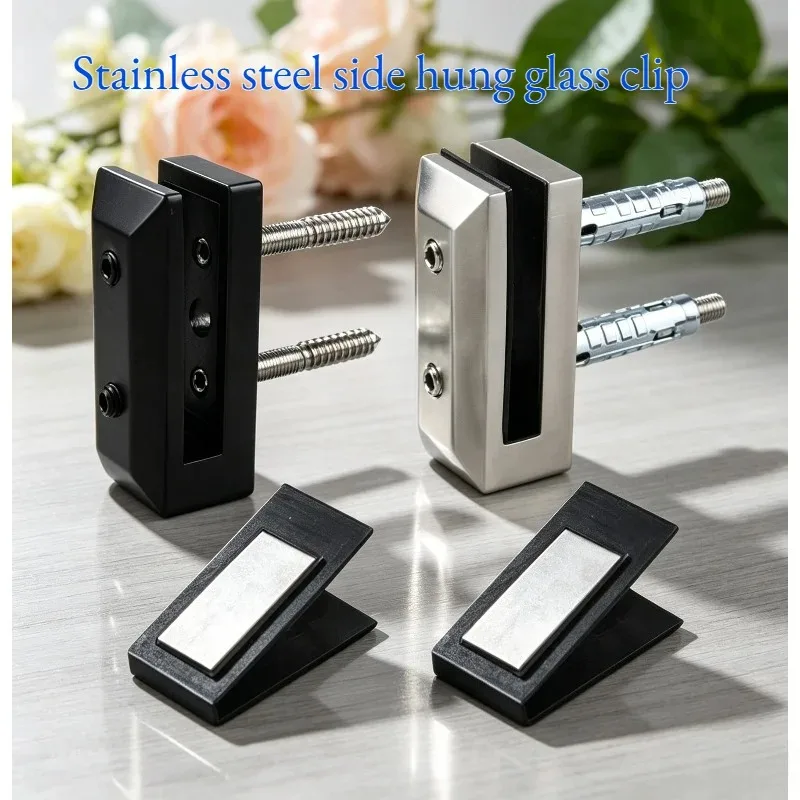 1PC Stainless Steel Side‑Mounted Glass Bracket Balcony Staircase Handrail Glass Clip Railing Hardware Fitting