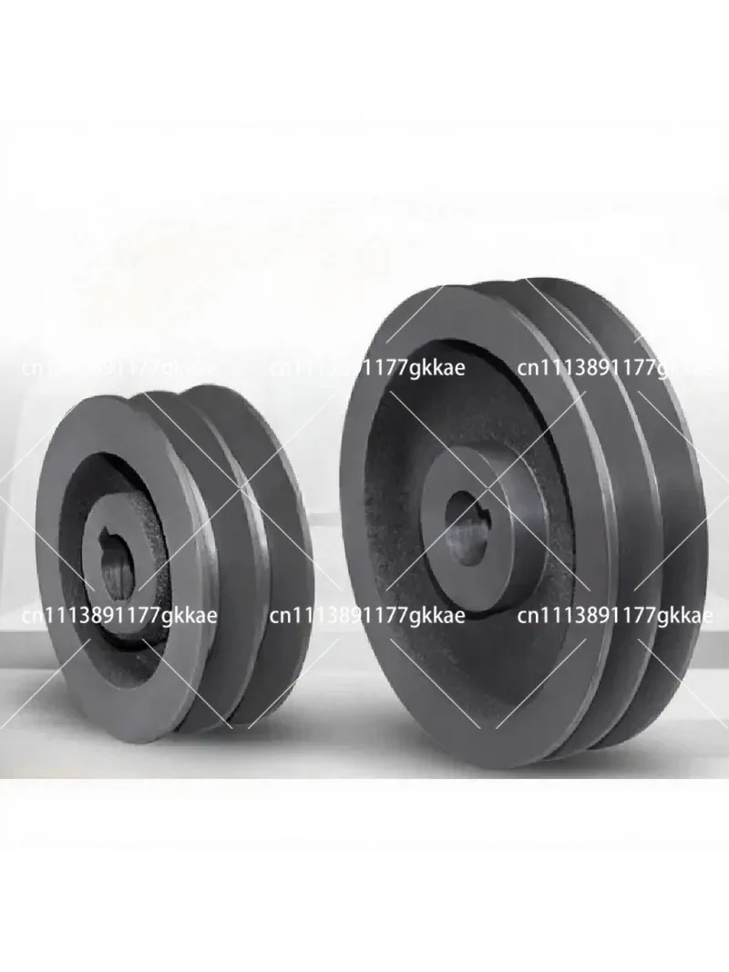 Double Slot V Belt Pulley 110mm-200mm Diameter Cast Iron Power Tool Replacement Part