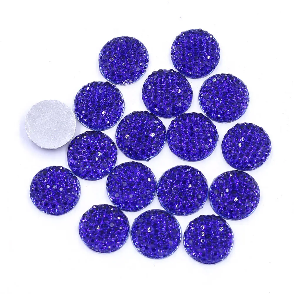 Cammeo Cabochon Dome retro piatto acrilico punto rotondo colorato per la decorazione anello impostazioni orecchino vuoto accessori fai da te 12x3mm