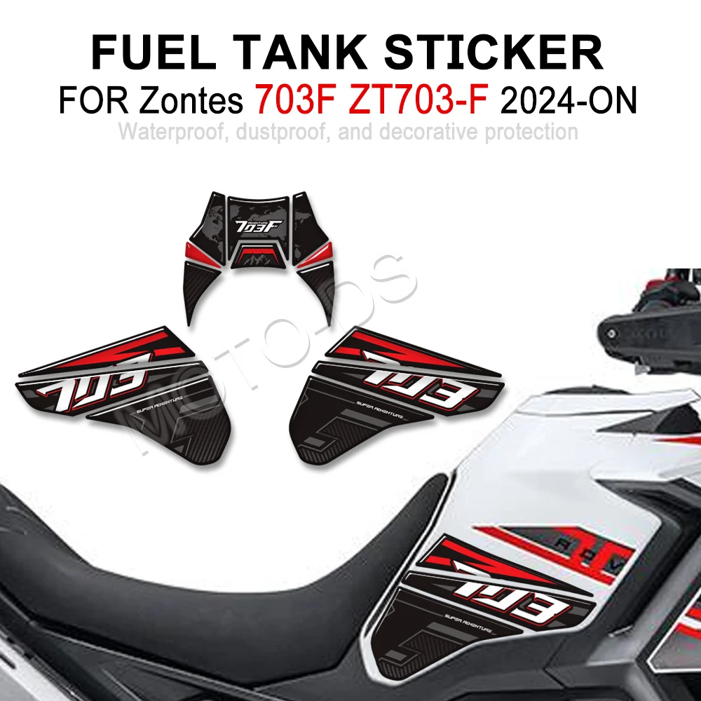 

Накладки на бак и боковые ручки для мотоцикла Zontes ZT703-F ZT-703F ZT 703F 703 F Adventure, защита коленей от топлива и масла, наклейки