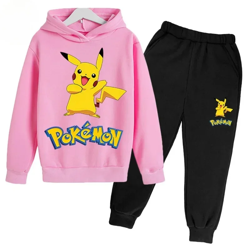 New Anime Cartoon Printed Children Tracksuits Casual Hoodies+Pants Suit 2pcs Sets Spring Autumn Kids Sportsuit Boy Girl Clothing