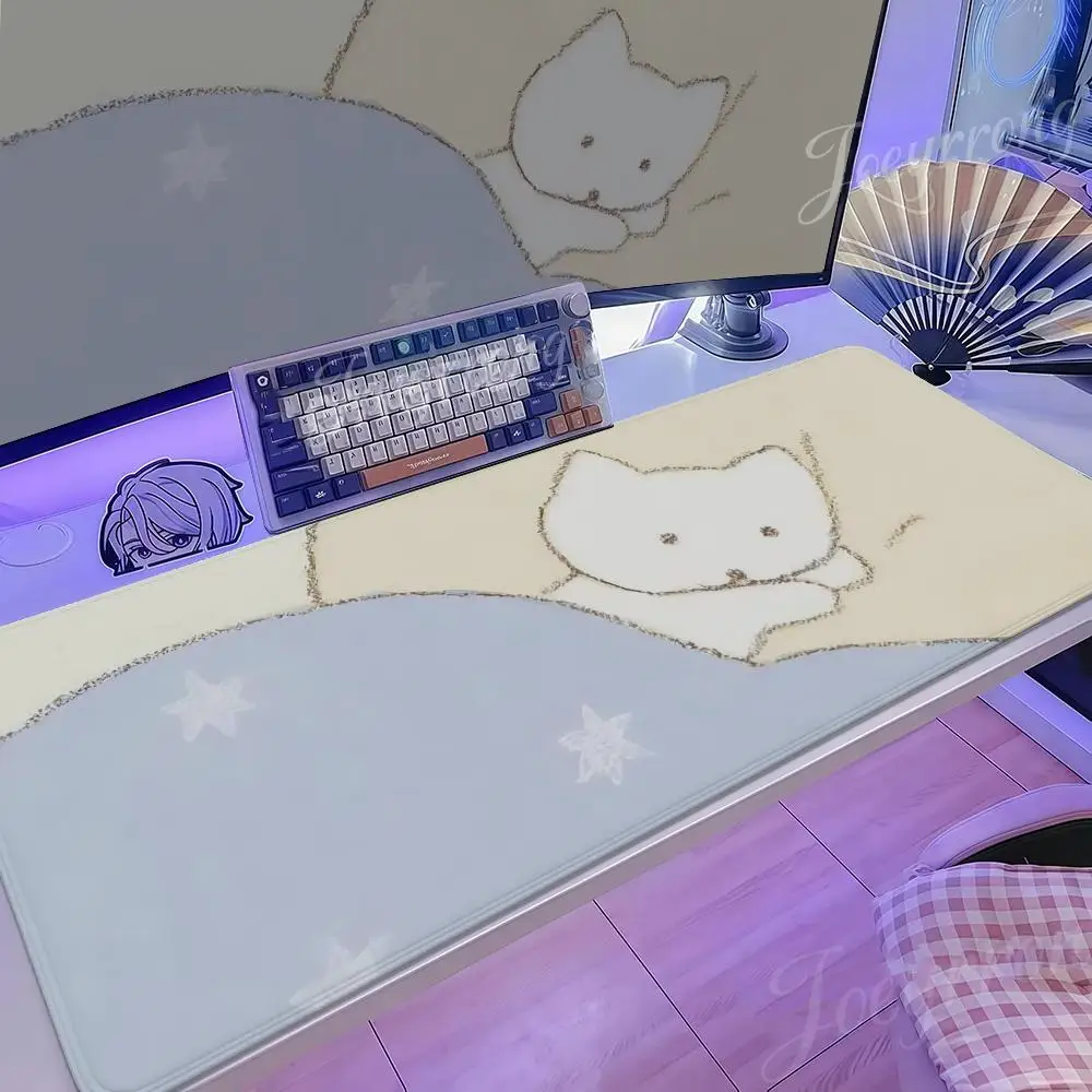 

Mouse Pad 1000x500 Taro Sakamoto Days XXL Large Non-slip Office Keyboard Mats Desk Mat Goodnight Cat Illustration