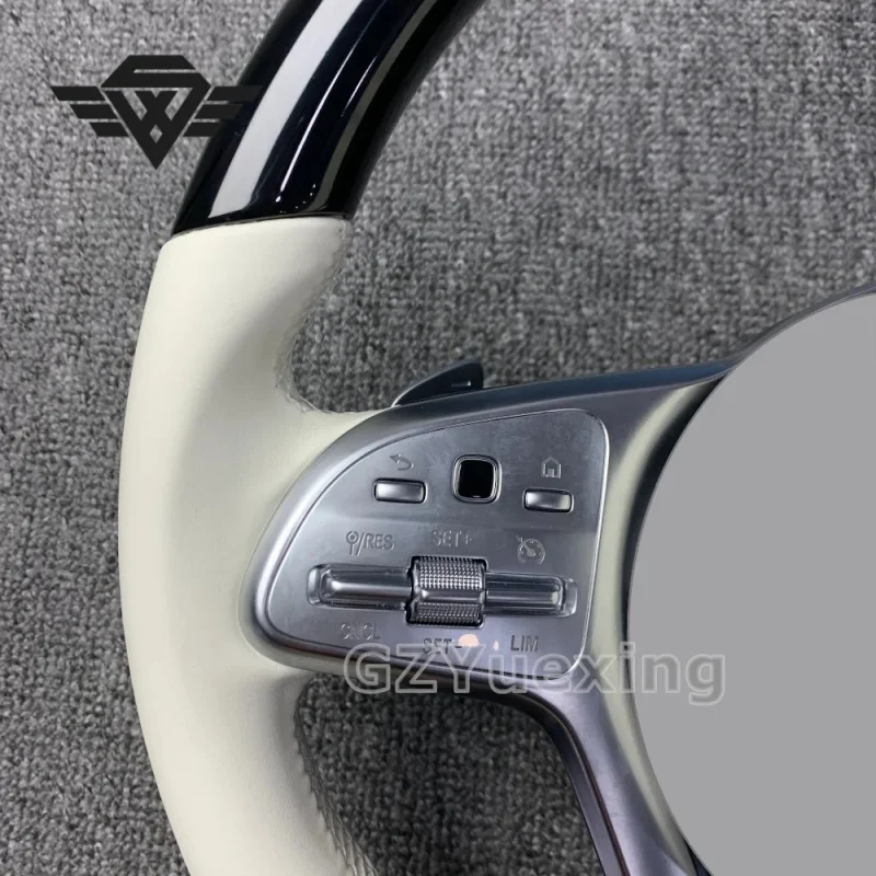 Customized Peach Wood Piano Black Car Steering Wheel Suitable for Mercedes Maybach 809W204 W205 C180 W221 W222 W213 C43 C63 AMG