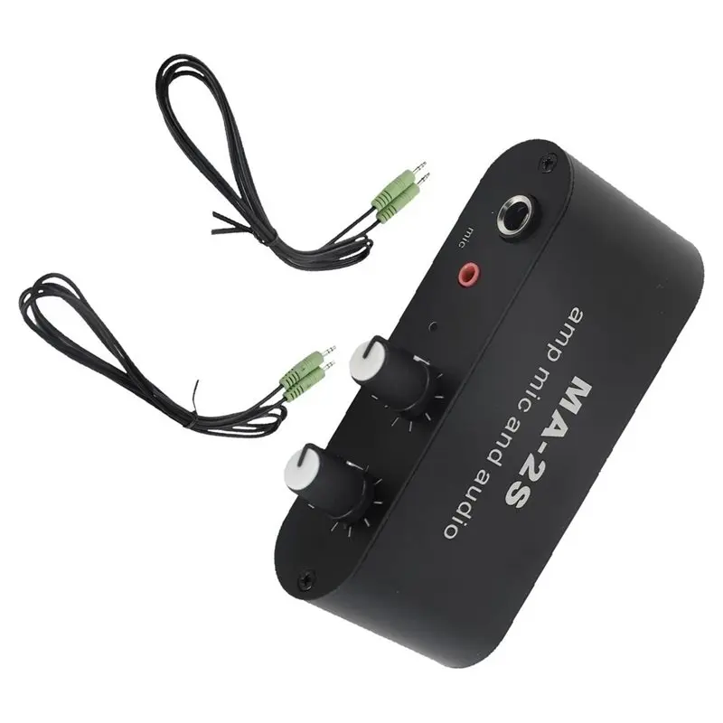 DTB7 MA-2S Microphone Preamplifier Dynamic Condenser Music Audio Mixer EU Plug 5-12V with 3 Output for Ports for Studio