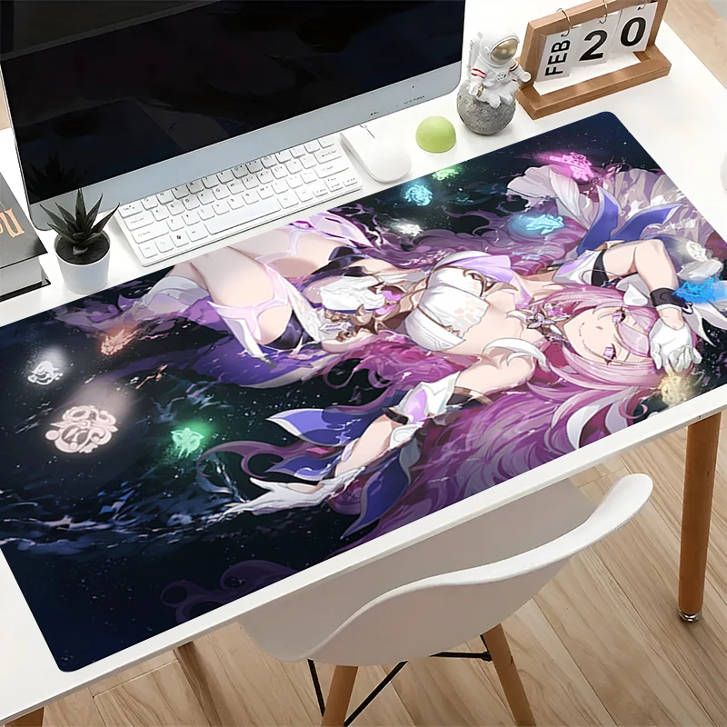 Large E-sports Players Mousepad Office Deskmat H-honkai Impact 3 Game Keyboard Protect Mat HD Printing Computer Gaming MousePad