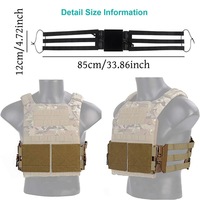 Tactical MOLLE Vest Quick Release Buckle Set Fast Fit Molle Side Belt Cummerbund Straps for JPC CPC NCP XPC 420 Vest