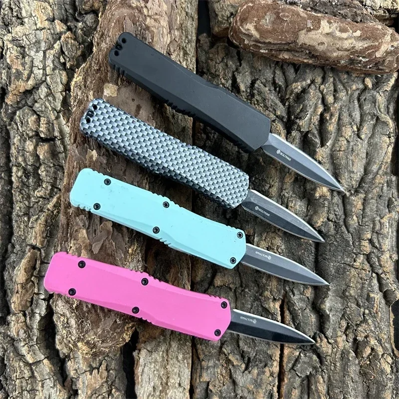 Mini A07 Pocket Folding Knife Camping Outdoor Hunting EasyGrip Handle Compact EDC Utility Ultra-Durable Spear Point Design Tools