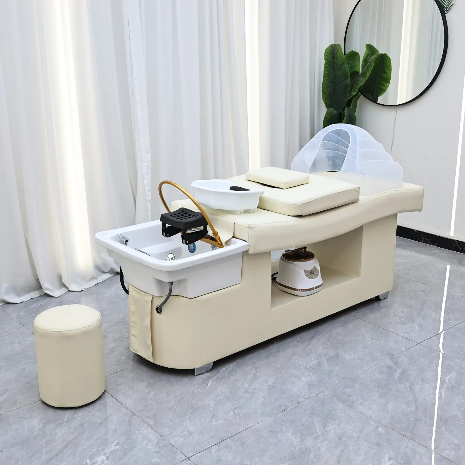 Luxury Thai style hair washing bed with water basin, hair salon bed, hair salon, hair care and beauty salon bed, exclusively for
