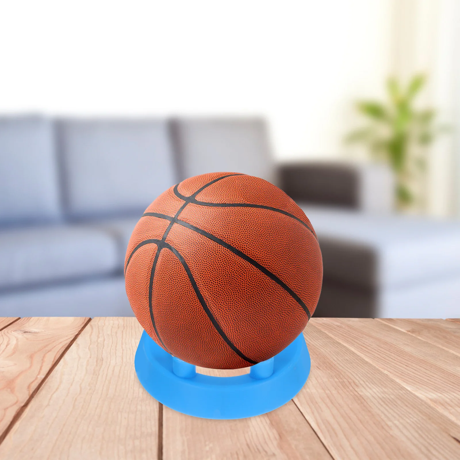 

2 Pcs Four Corner Holder Display Blue Ball Portable Soccer Bases Basketball Stand