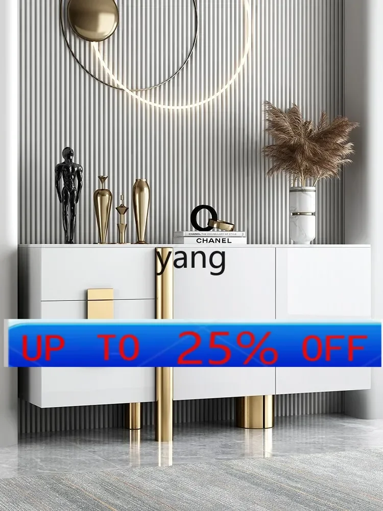 

lh Light Luxury Entrance Cabinet Simple Modern Living Room Stone Plate Dining Side Home Storage Cabinet