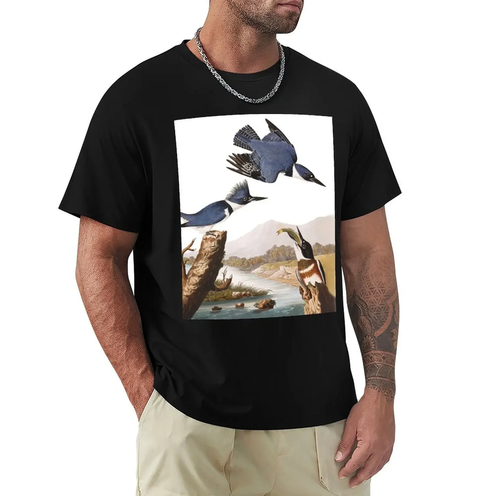 

Belted Kingfishers by John James Audubon T-Shirt anime tshirt designer shirts plus sizes aesthetic clothes mens t shirt