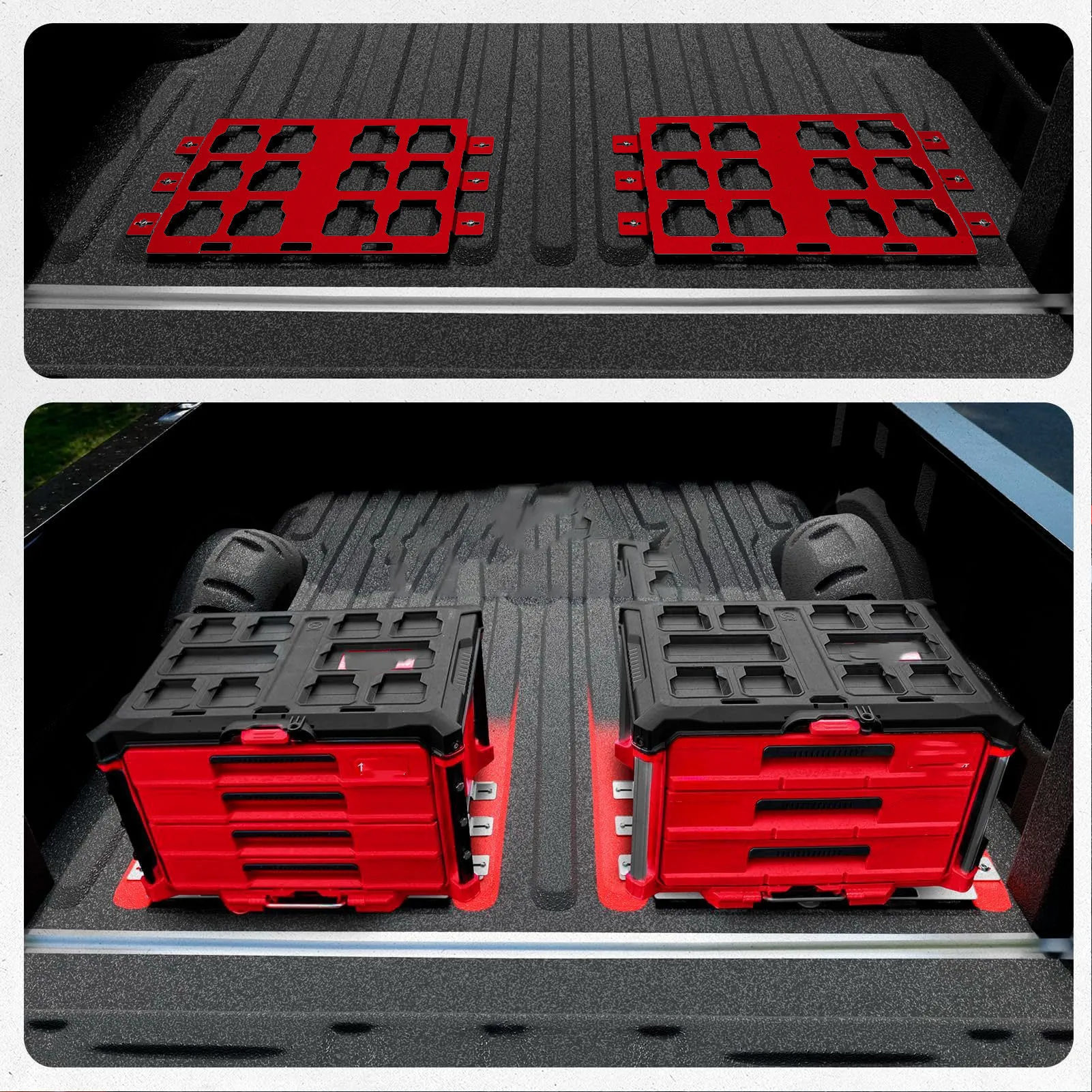 2 Set Tool Box Wall Mount Plate Fit for Packout Alloy Steel 100lbs Bearing Capacity Toolbox Wall Mounting Plate