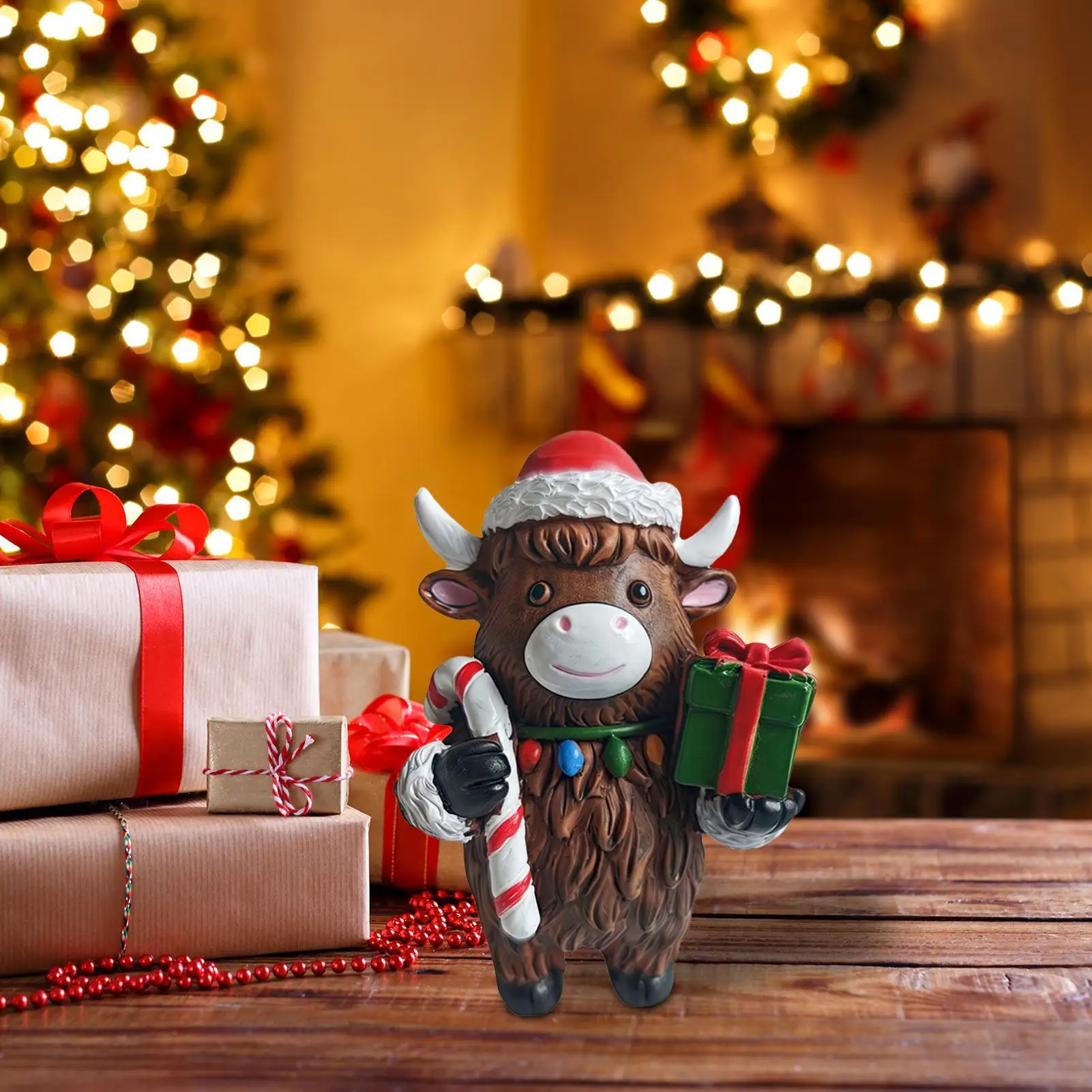 

Хайлендский декор коровы, Рождественский декор для кухни Highland Cow, милый орнамент в деревенском стиле для общежития, фермерского дома, ванной комнаты, классной кухни