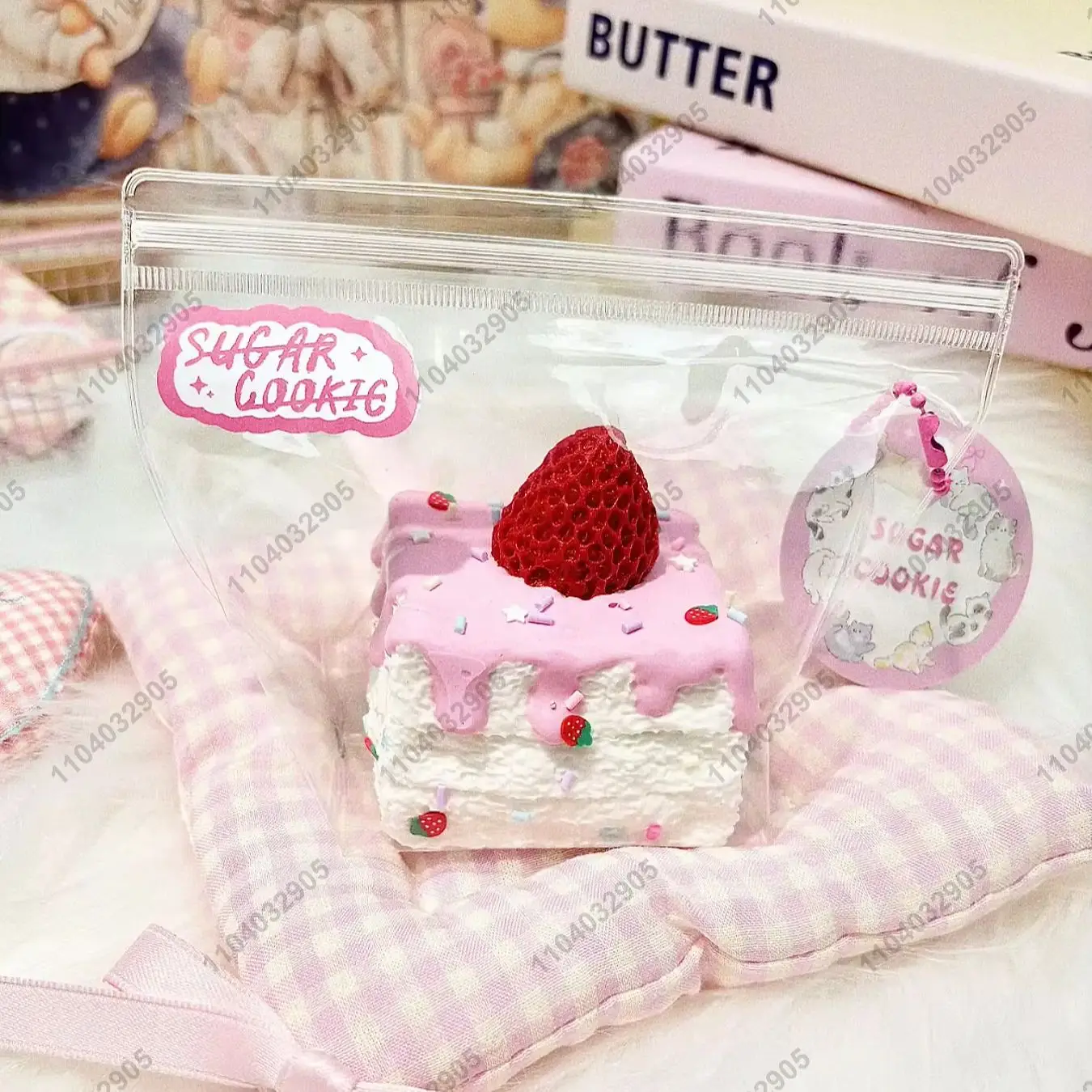Strawberry Cake Taba Squishy Dessert Cute Little Cake Squeeze Toys ASMR Anti Stress Fidget Toys for Adults Party Favors Gifts