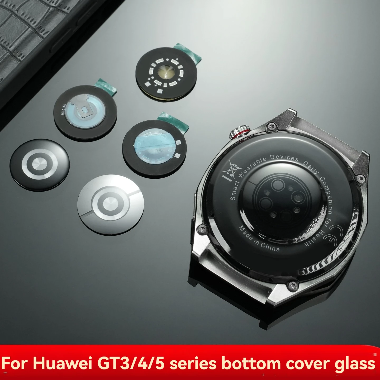 Uhr Untere Abdeckung Glas für Huawei GT3 GT4 GT5 Serie Zurück Abdeckung GT4 Por GT3 Pro Zurück Abdeckung Glas Herzfrequenz Glas Objektiv Platte