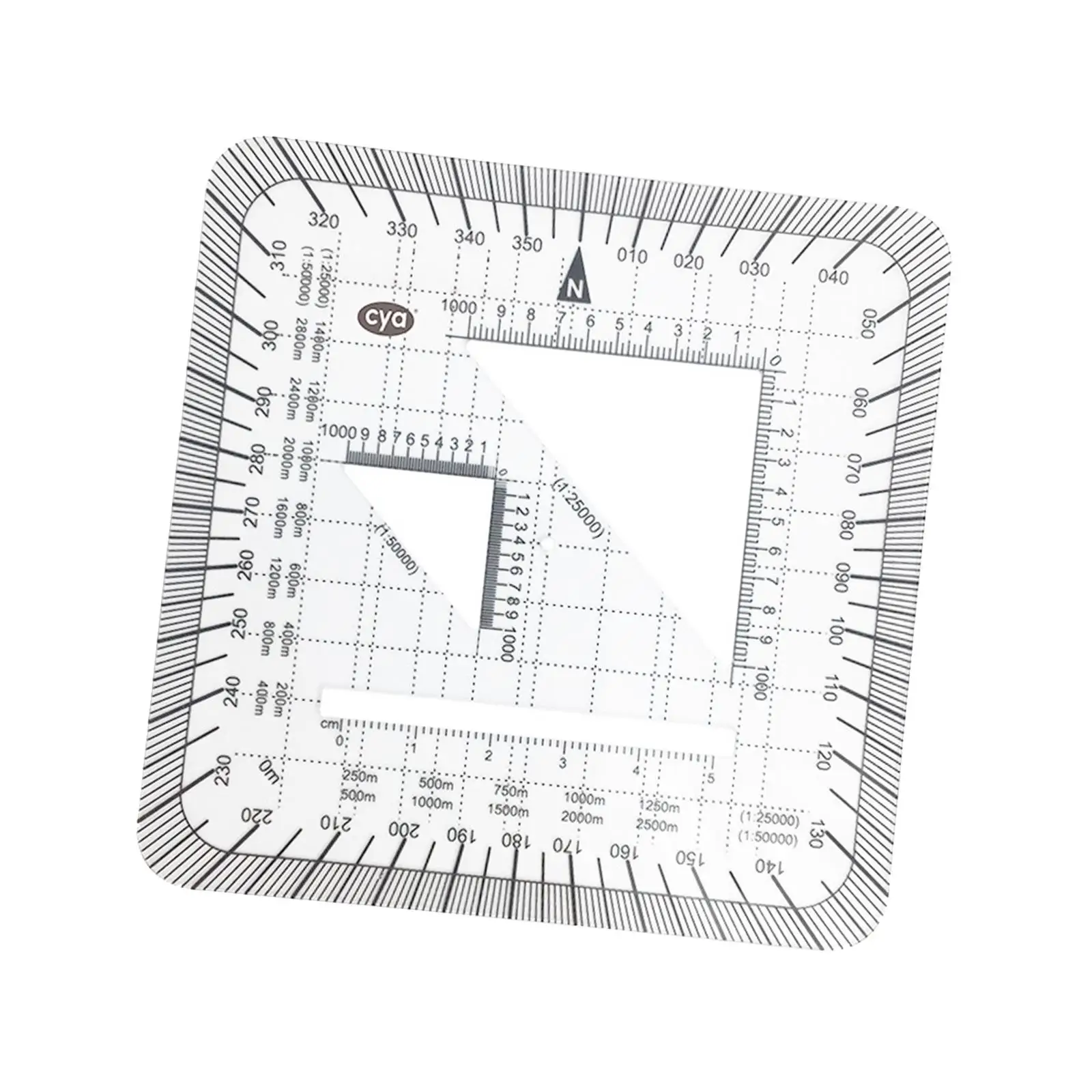 Protractor Ruler Engineering 1:25,000 1:50,000 Accurate Protractor Maptool Pocket Grid for Utm, Usng, Mgrs Coordinates Outdoor