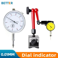 Dial Indicator Magnetic Holder Dial Bore Gauge Magnetic Stand Base Micrometer Measure Tools Hour Type Indicator Comparator Watch