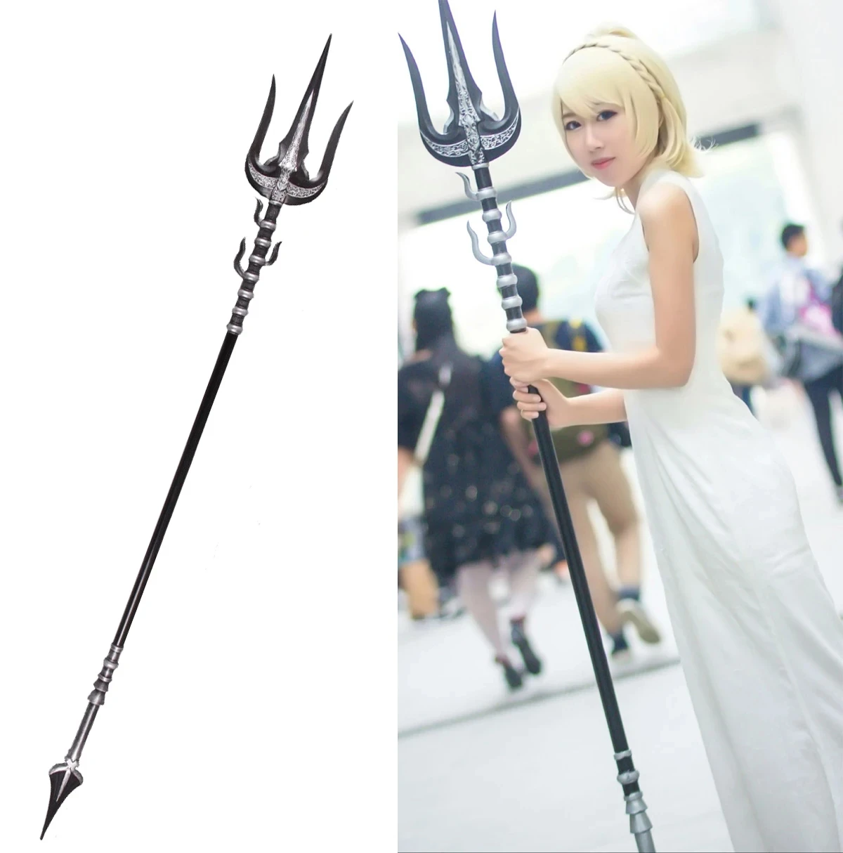 

180CM Final Fantasy XV Lunafreya Nox Fleuret Trident Cosplay Replica Prop for Halloween Christmas Fancy Party Cosplay