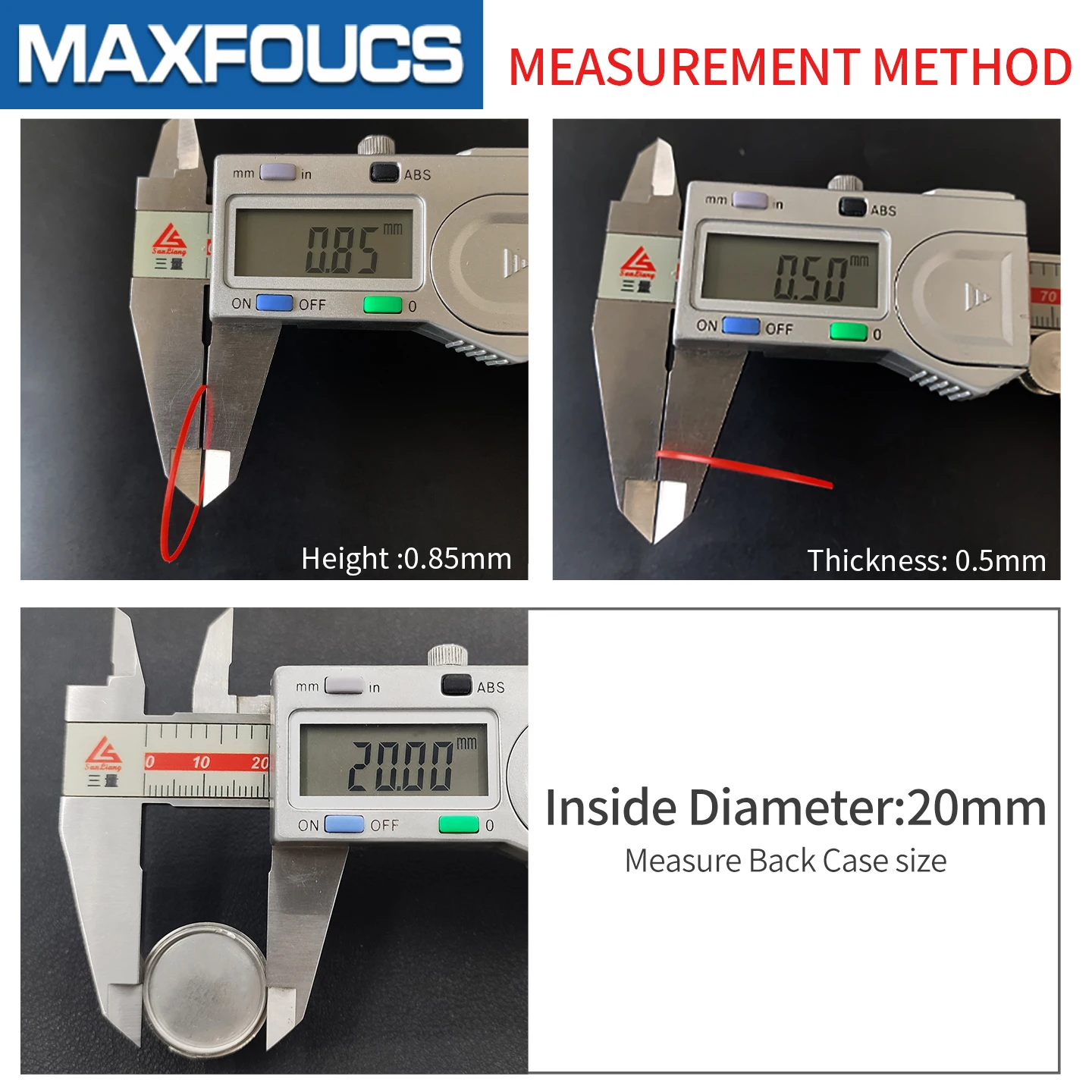 10 Stück PTFE-Dichtungsringe Set, Großhandel, passend für Uhrengehäuseboden, 0,6-0,5 mm dick, 16-40 mm Durchmesser, wasserdichte Dichtungsringe, Ersatzteile – Detail 1