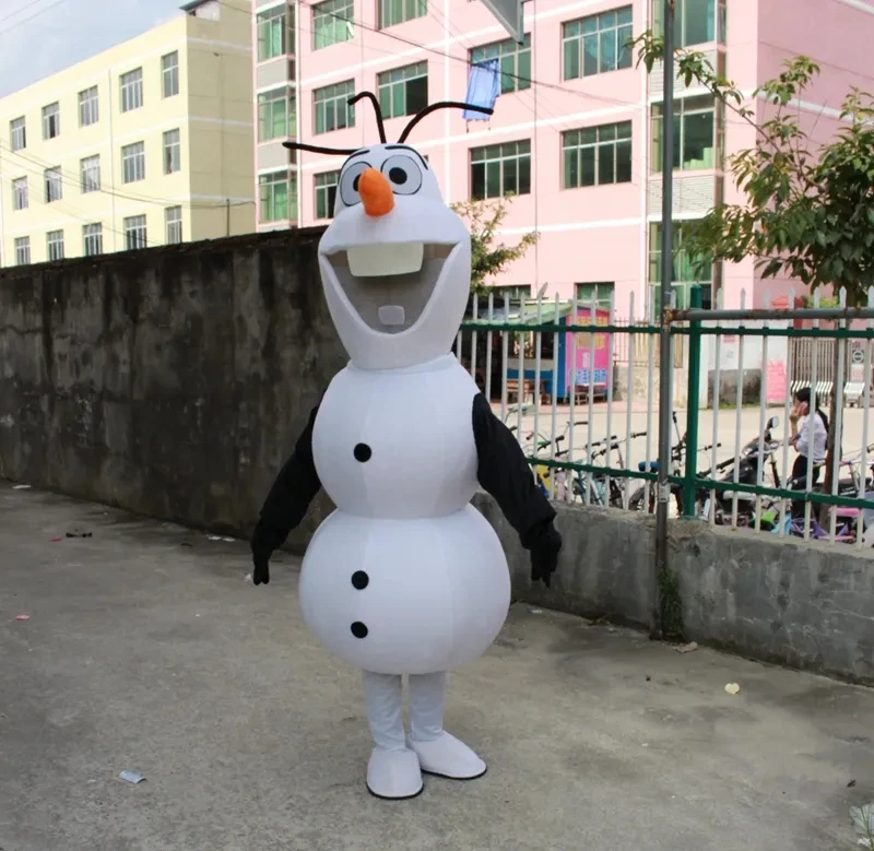 Hot Cosplay Frozen Snow man Olaf character costume Mascot Advertising Costume Fancy Dress Party Animal carnival