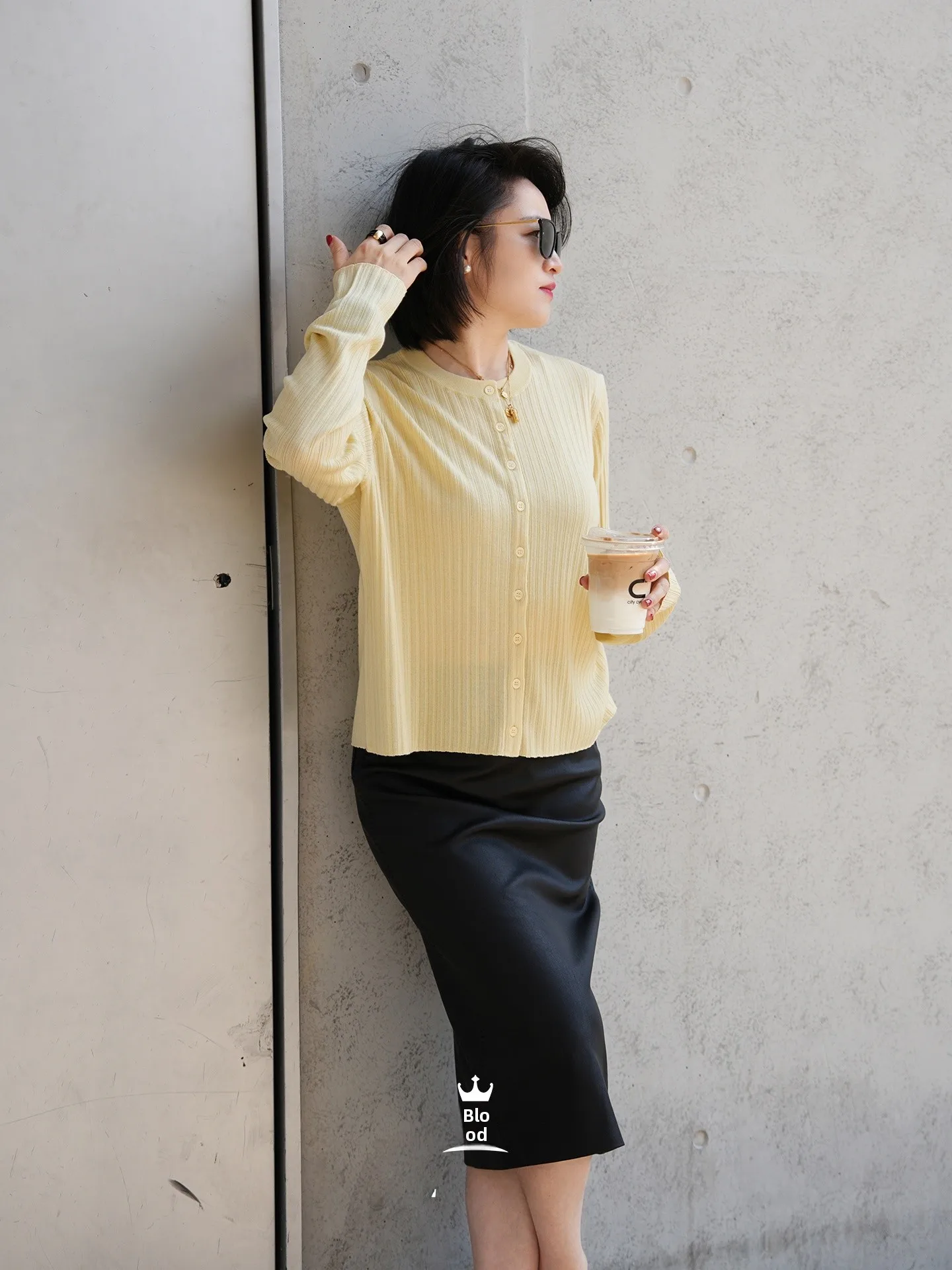 

Кардиган Jc из тонкой шерсти и шелка с круглым вырезом и длинными рукавами, вязаный, на весну, новинка, женская повседневная модная одежда