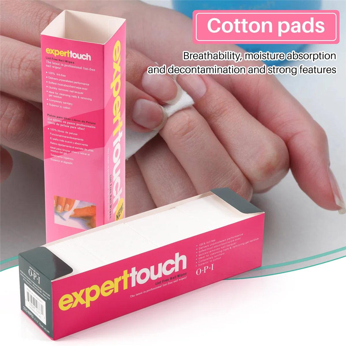 Lint Free Unhas Wipes, almofadas de algodão para remover o gel do prego, folha não tecida, unha polonês limpeza Pads, 325 pcs