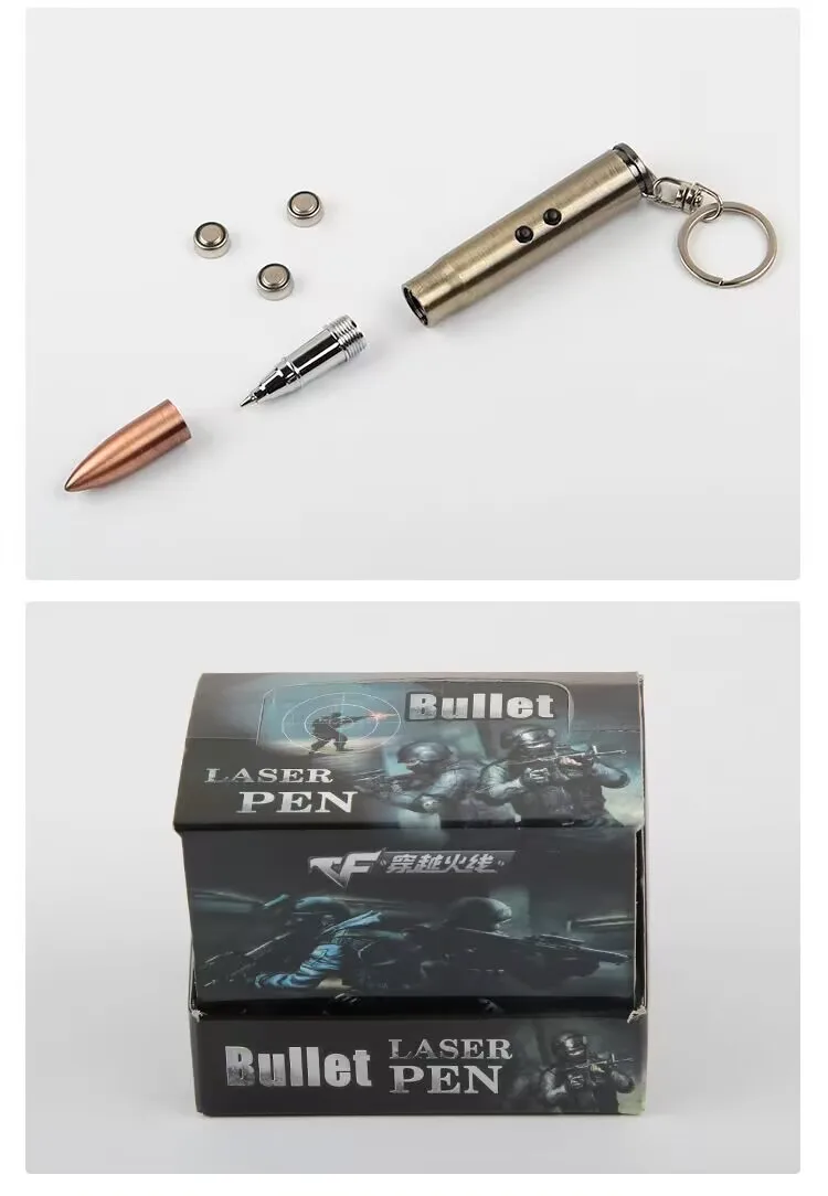 10 قطعة رصاصة الليزر القلم الأشعة تحت الحمراء مفتاح سلسلة مصباح يدوي LED الإضاءة هدية مصباح يدوي عصا درع ستينغر التكتيكية القلم