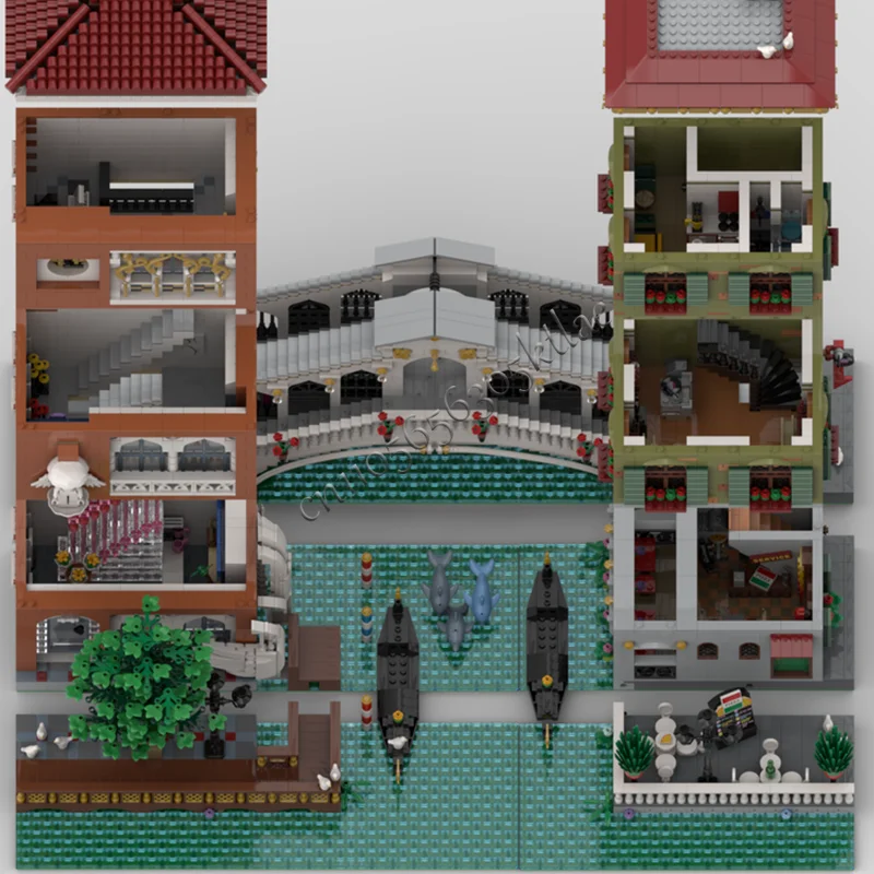 ตัวต่อโมเดลอาคารริมน้ำ 10097 ชิ้น ชุดประกอบสถาปัตยกรรมคลาสสิกแบบโมดูลาร์ ของเล่นเสริมพัฒนาการสำหรับเด็ก ของขวัญวันเกิด