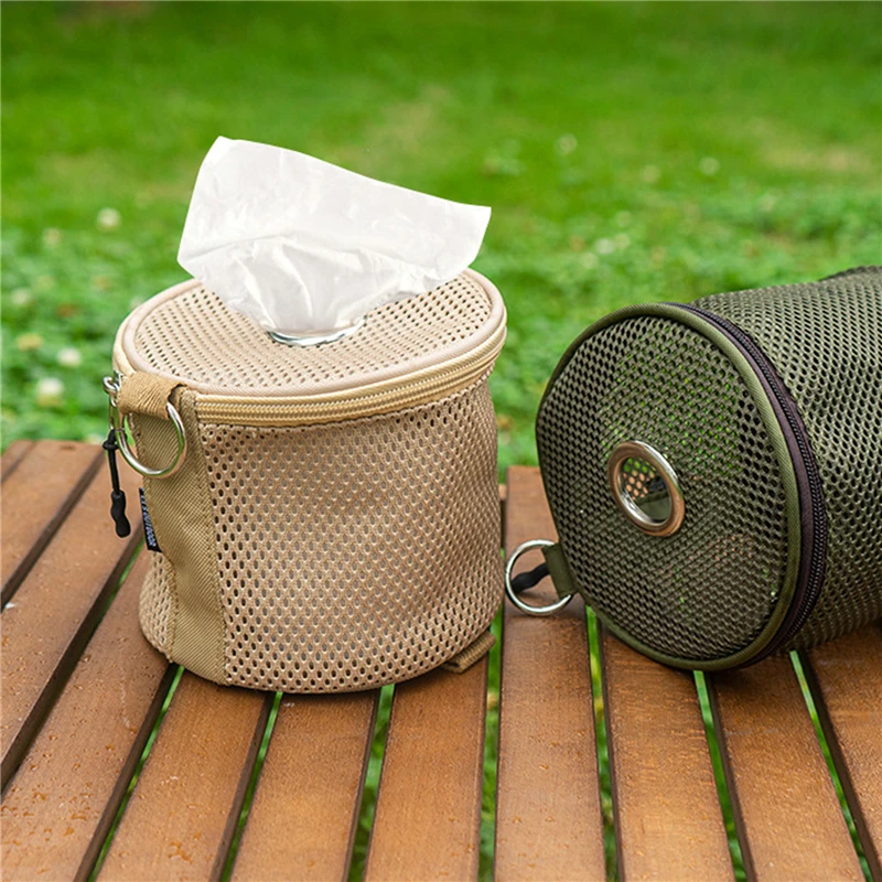 Outdoor Camping Roll Paper Storage Bag Folding Toilet Paper Tissue Case Camping Travel Napkin Storage Bag Durable Box