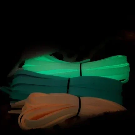 1 Pair Rubber Band for Sports Sheos Men Women Fluorescent Laces Luminous Shoelace for Sneakers Canvas Shoes Laces Accessories