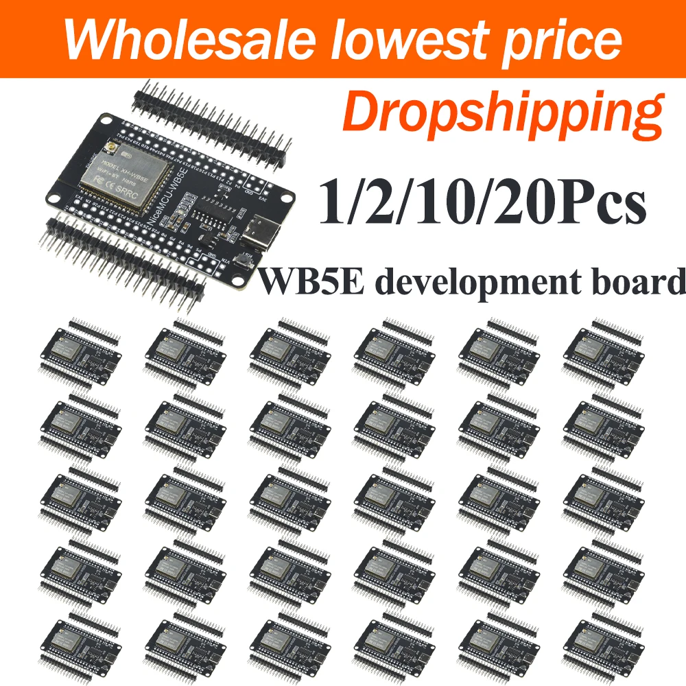 1/2/10/30Pcs NiceMCU WB5E Development Board On‑board BK7258 Chip WiFi Bluetooth Module Support Arduino Open Source Programming