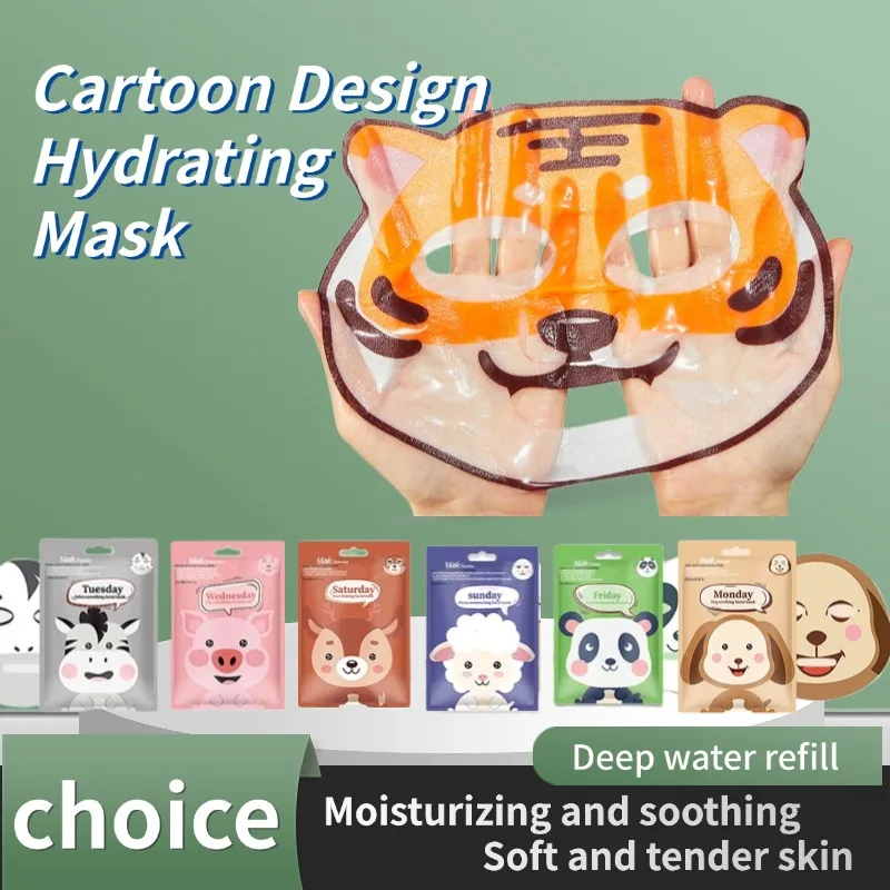 Cartoon face Mask Hydrating Moisturizing Face Mask Soothing Essence Deep water refill Skincare Facial mask patch Facial Skincare