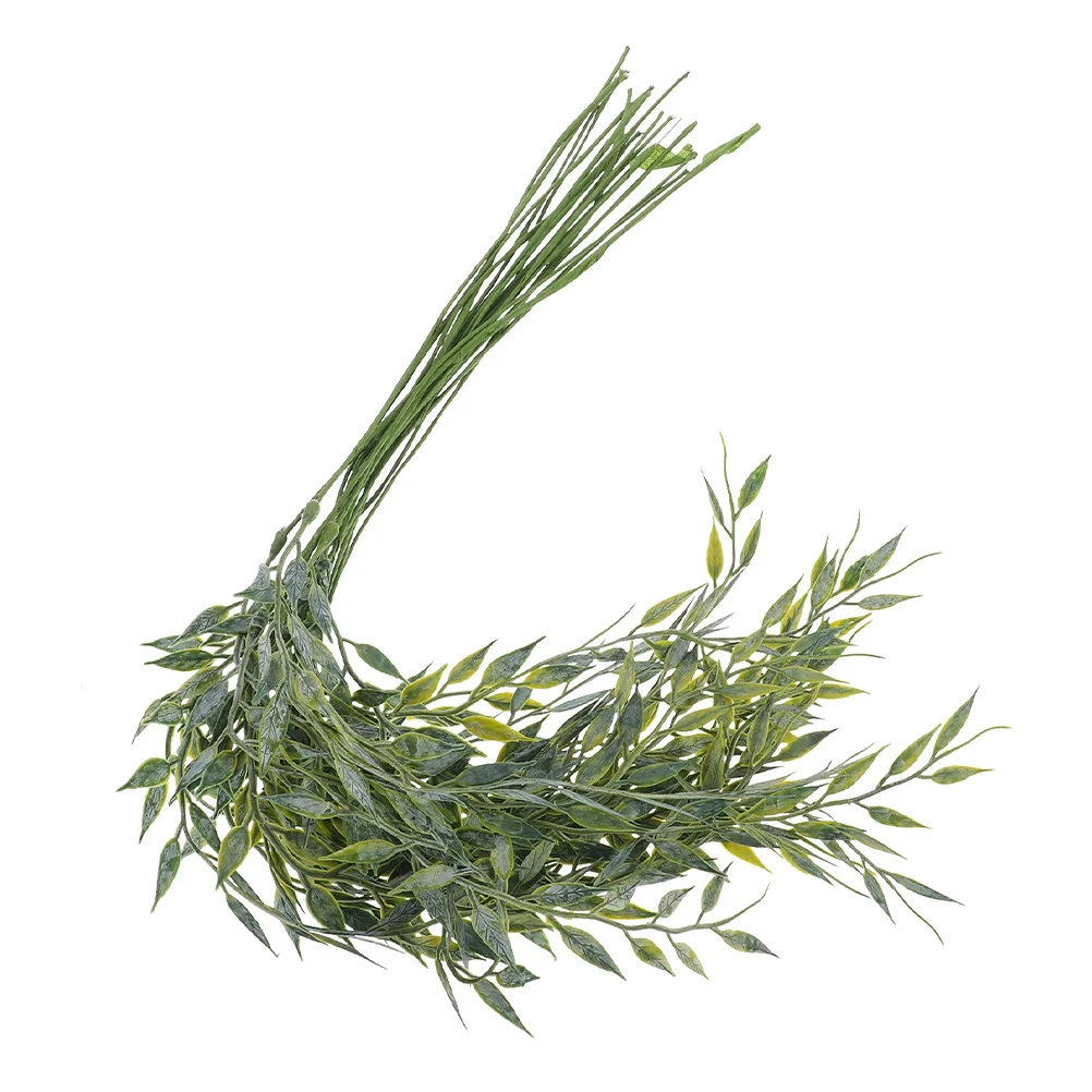 

30 Pcs Imitation Plants Artificial Greenery Leaves with Stems Decorations Foliage Faux Wedding Realistic