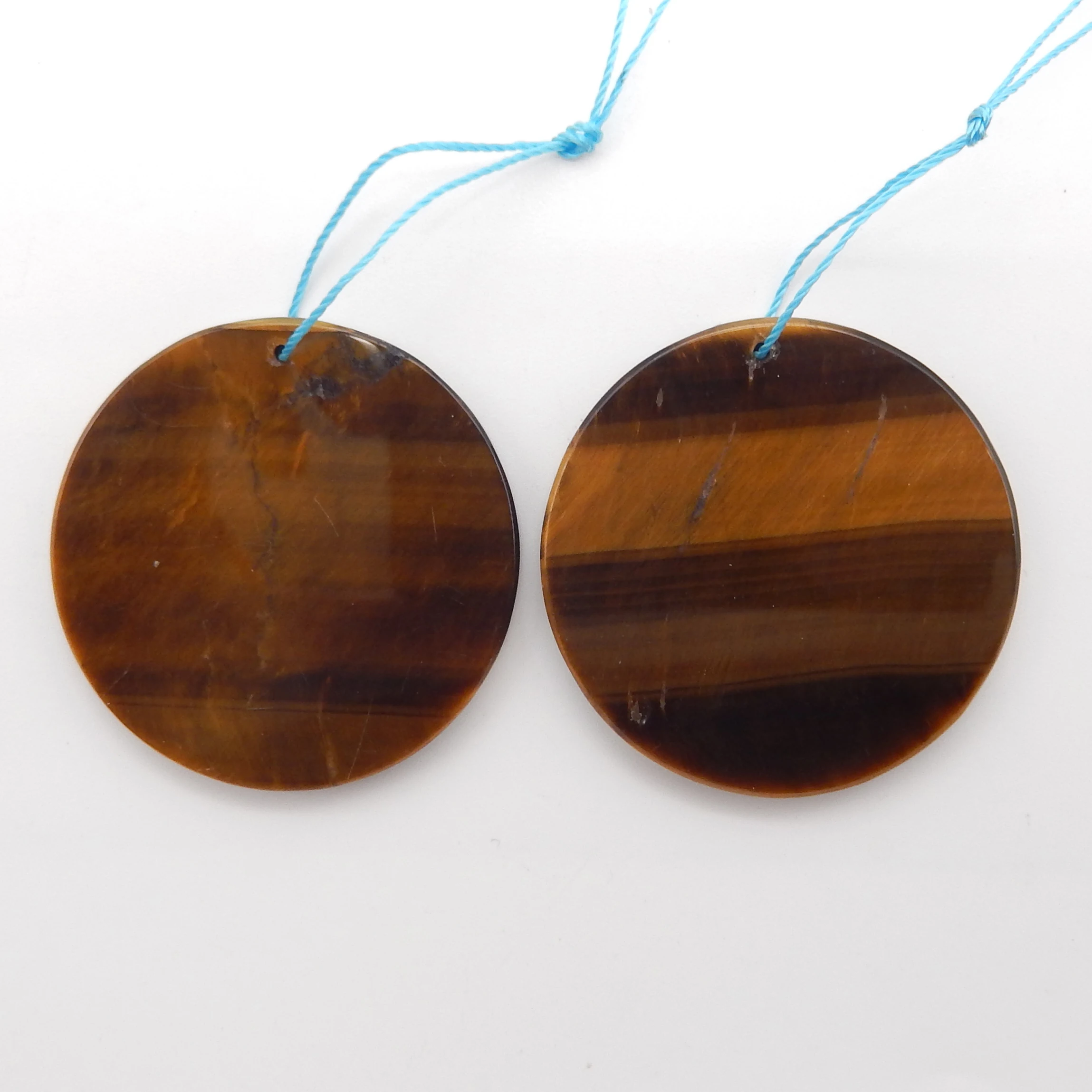 

Natural Tiger-Eye Round Disc Shape Earrings Beads For Jewelry Making , DIY Jewelry, Gemstone Earrings,Gemstone Jewelry