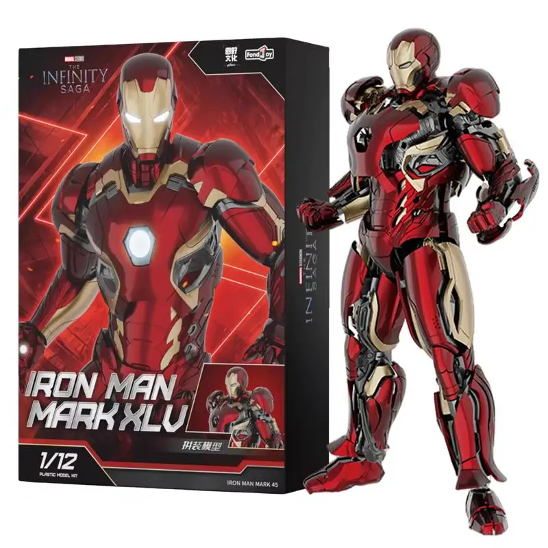 15,5 CM Fondjoy Oryginalny MK45 Iron Man 1/12 Mark45 Avengers: Age of Ultron Vibranium Figurka Akcji do Składania Kolekcjonerska Zabawka Prezent