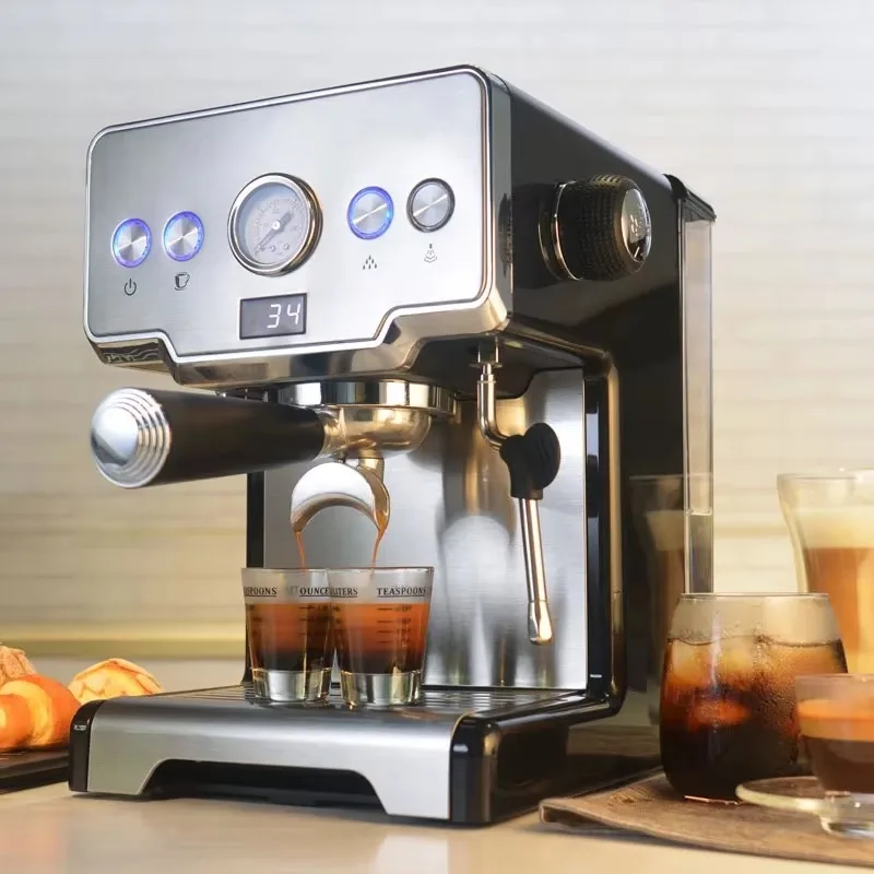 Cafetera Espresso, máquina semiautomática, recién llegada, comercial, para el hogar