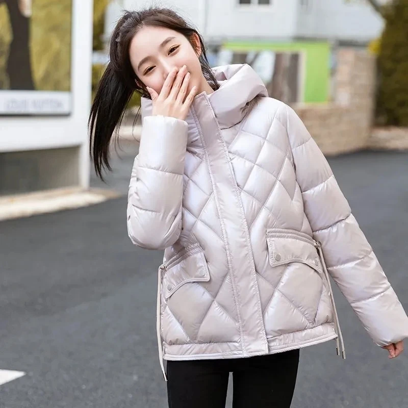 Women Down Cotton Jacket New Winter Coat Korean Thick Warm Parkas Overcoat Female Cotton Padded Jacket Hooded Ladies Outwear