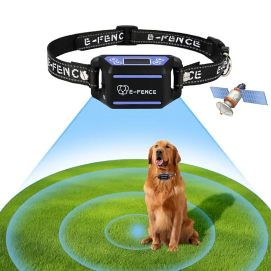 

GPS Wireless Dog Collar Fence System Electric Fence for Dogs Adjustable Warning Strength Pet Containment System Outdoor Use Onl