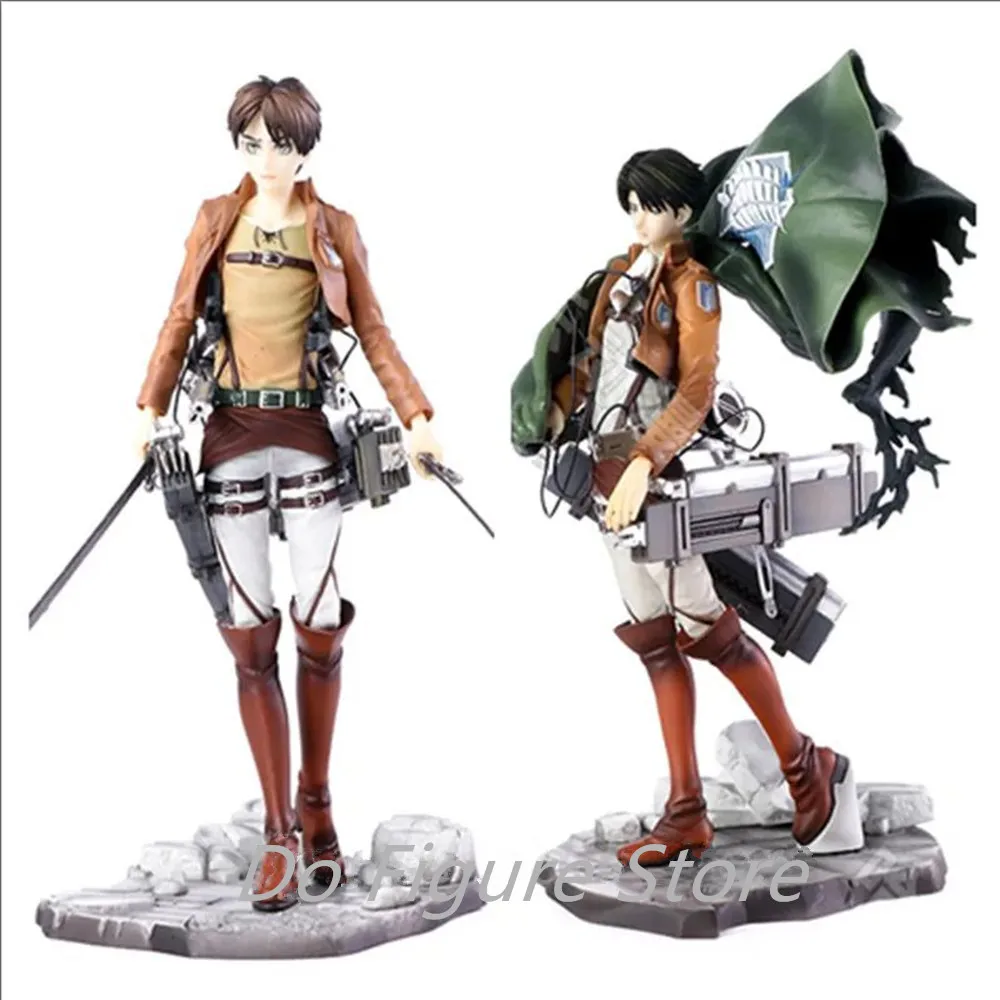 Attack on Titan Eren Jaeger Levi Ackerman 1/7 Scale PVC Action Figure Japanese Anime Figure Model Toys Collection Doll Gift