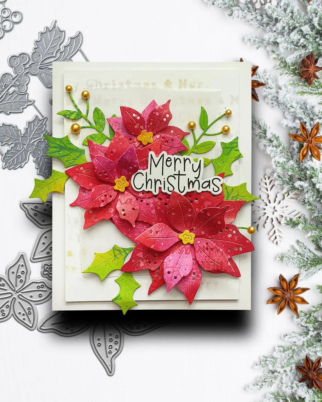 2025 أكتوبر جديد الخريف الشتاء أكواز الصنوبر عيد الميلاد هولي بيريميال قطع يموت DIY بها بنفسك سكرابوكينغ اليدوية ألبوم اليوميات بطاقات #6