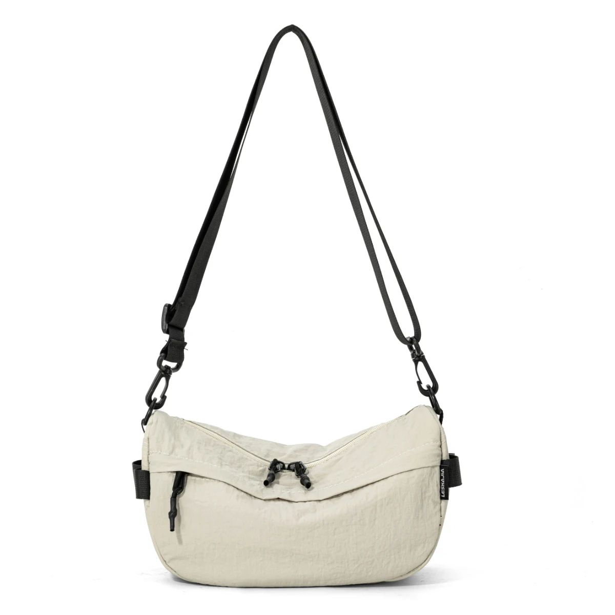 Japanischer Stil Wasserdichte Leichte Nylon-Umhängetasche, Lässige Multitaschen-Unisex-Handytasche, Trendige Kleine Quadratische Tasche zum Wandern und Einkaufen