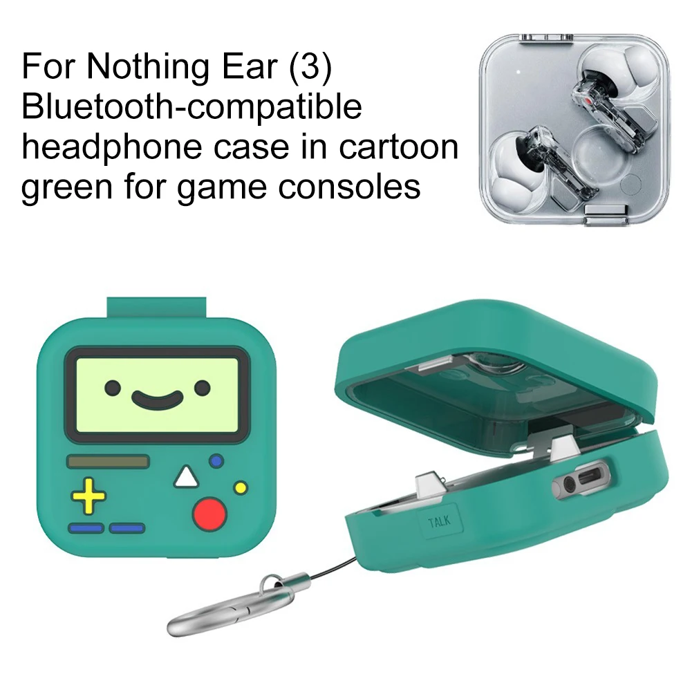 For Nothing Ear 3 Headphones Silicone Case Accessories Wireless Earbuds Protective Sleeve With Hook Soft Shockproof Anti-Scratch
