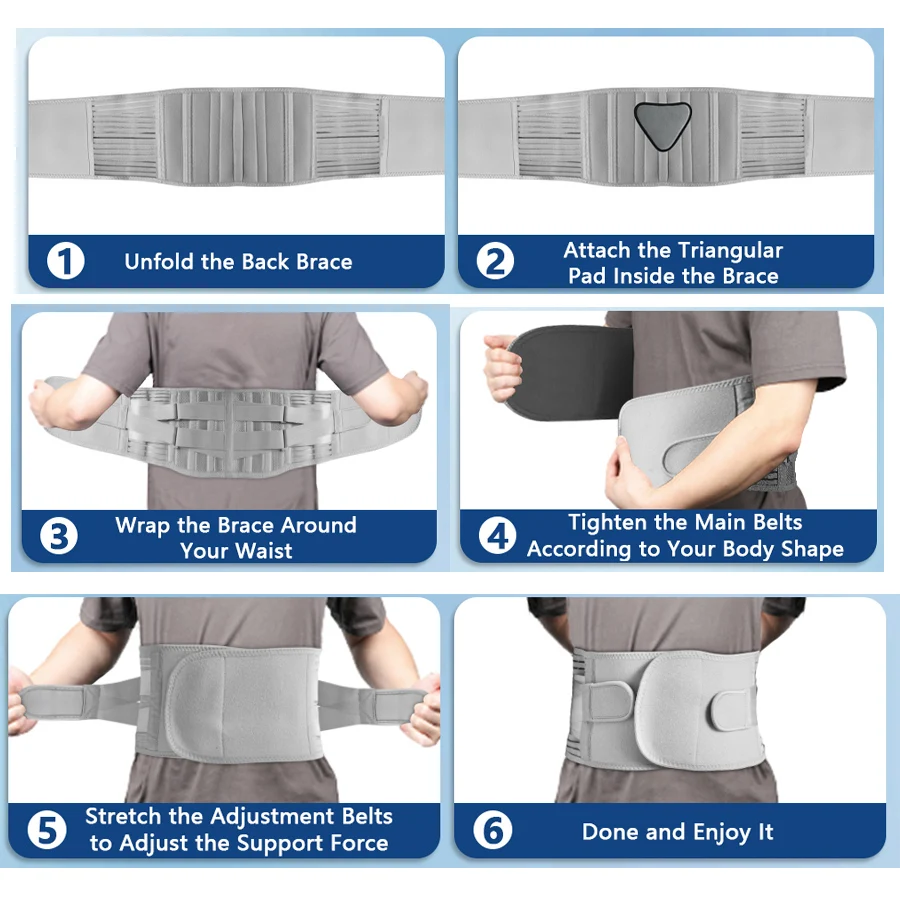 Back Brace for Lower Back Pain,Anti-skid Breathable Support Belt for Men/Women Immediate Relief from Sciatica, Herniated Disc