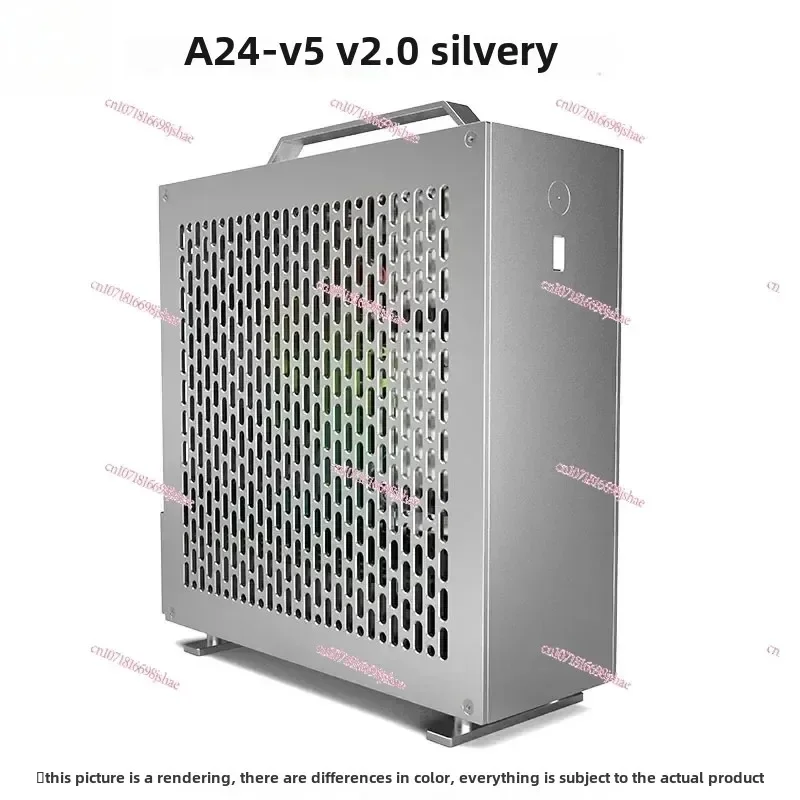 5 Litre Mini A24-V5 2.0 Dual Slot Single Display 1U Power Supply Itx Chassis with Double Chamfer