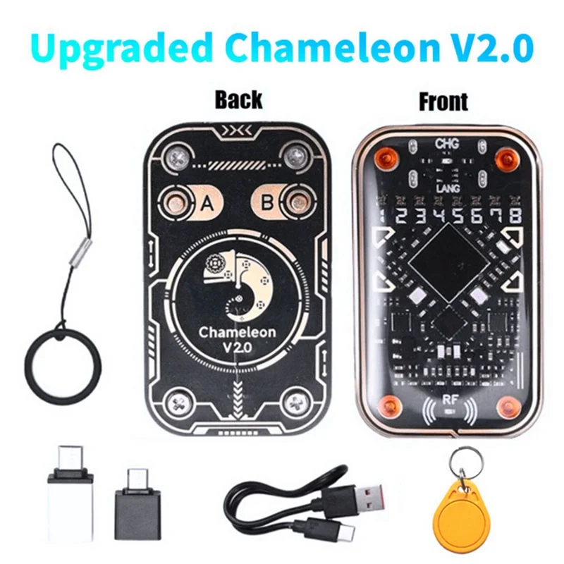 

B27B Chameleon V2.0 UID Брелок Restart RFID Считыватель смарт-чипов + ID IC декодирование NFC Дубликатор 125K 13,56M Эмулятор смарт-карт