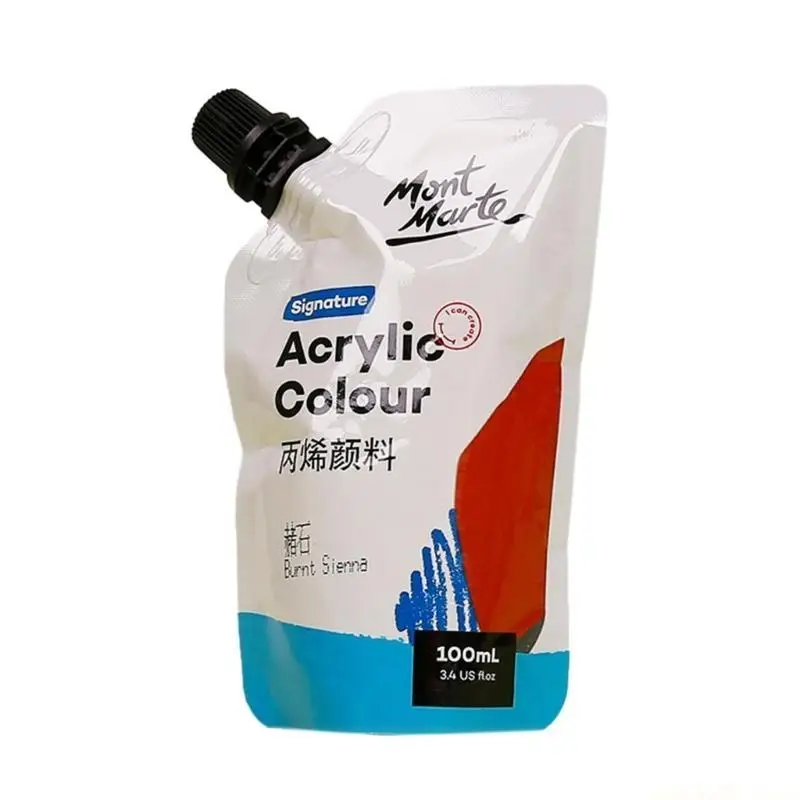 Art Acrylic Paint, 11 Colors Acrylic Paint 100ml Bag, Rich Pigmented, Waterproof