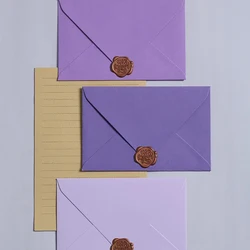 10pcs/lot Purple Envelope High-grade Small Business Supplies 250g Paper Envelopes for Wedding Invitations Stationery Postcards